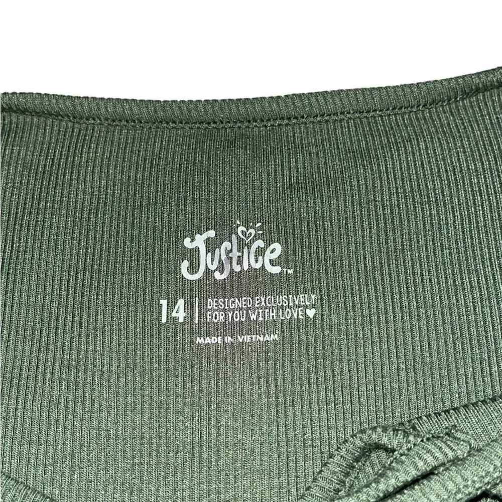 Justice neck ribbed